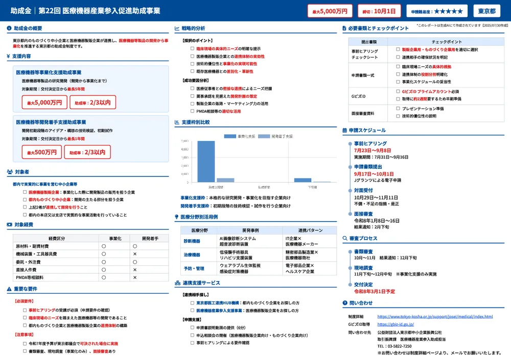 第22回 医療機器産業参入促進助成事