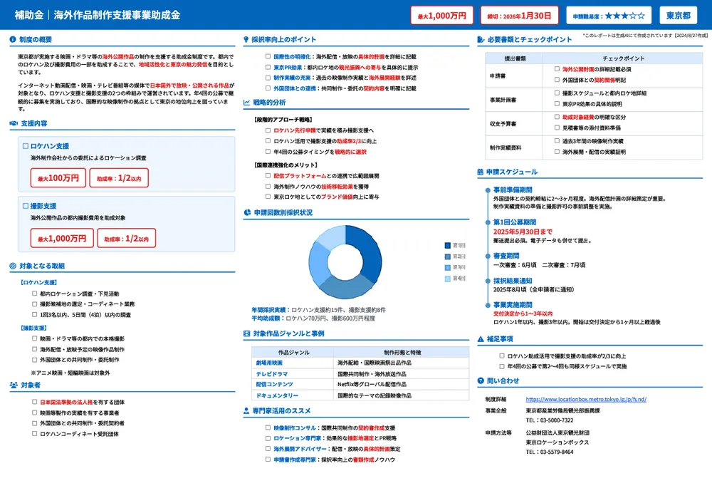 海外作品制作支援事業助成金