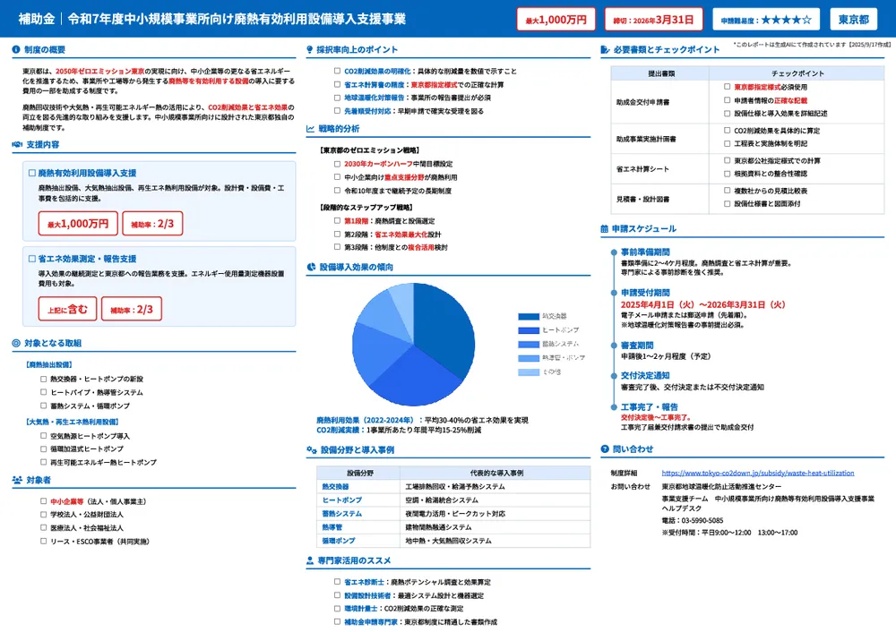令和7年度中小規模事業所向け廃熱有効利用設備導入支援事業