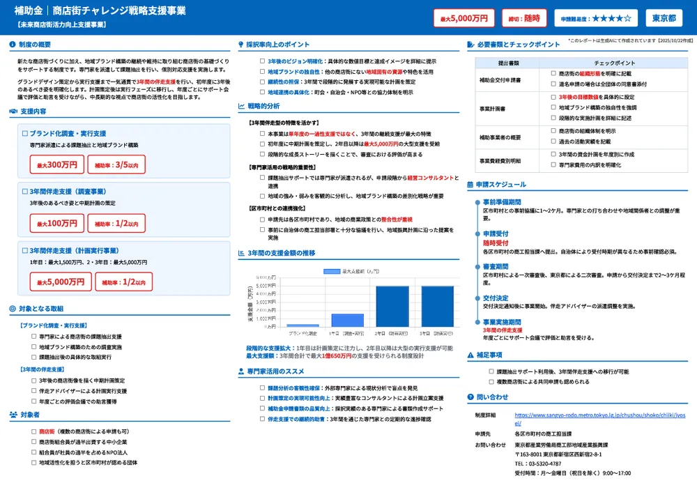 商店街チャレンジ戦略支援事業【未来商店街活力向上支援事業】