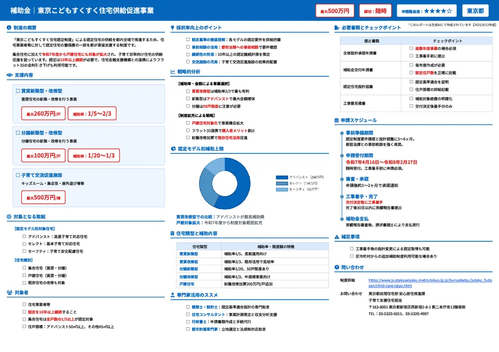 東京こどもすくすく住宅供給促進事業