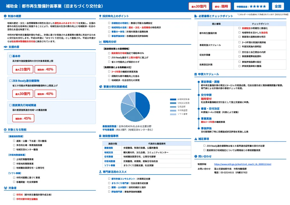 都市再生整備計画事業(旧まちづくり交付金)