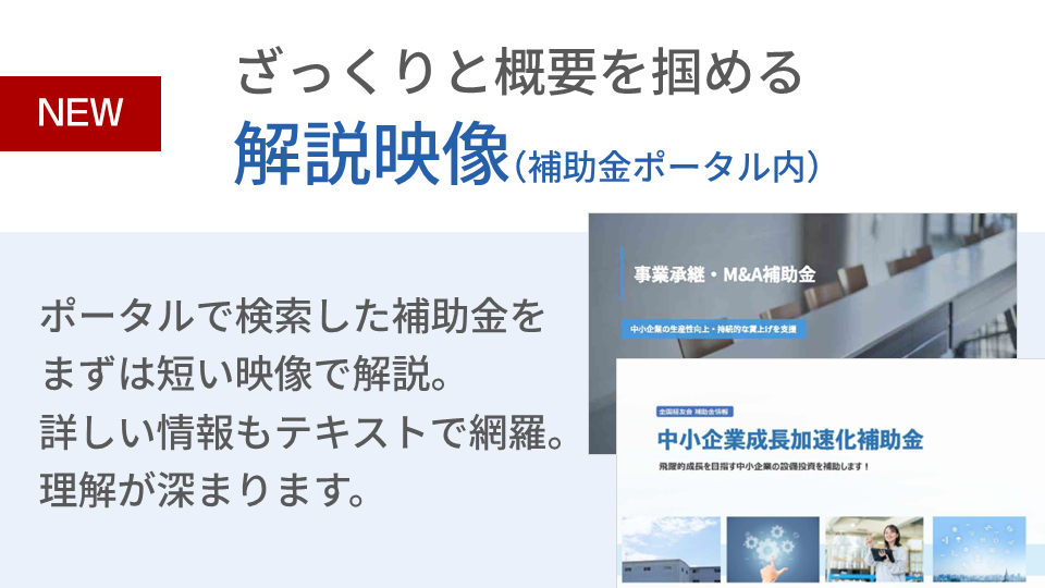 補助金・税制優遇解説映像